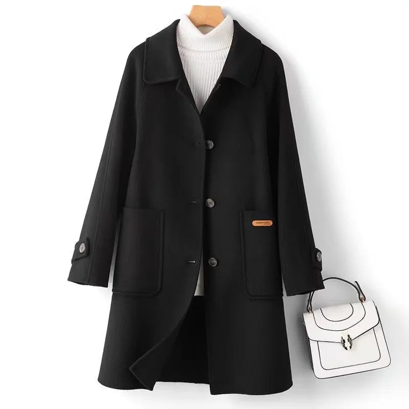 Elena | Classic Single-Breasted Coat - ginlerie 4