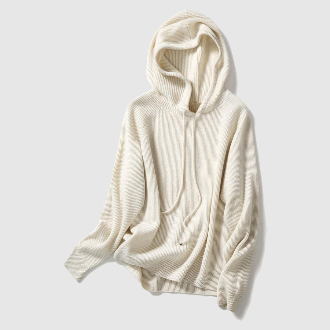 Elena | Cozy Knitted Hooded Sweater - ginlerie 1