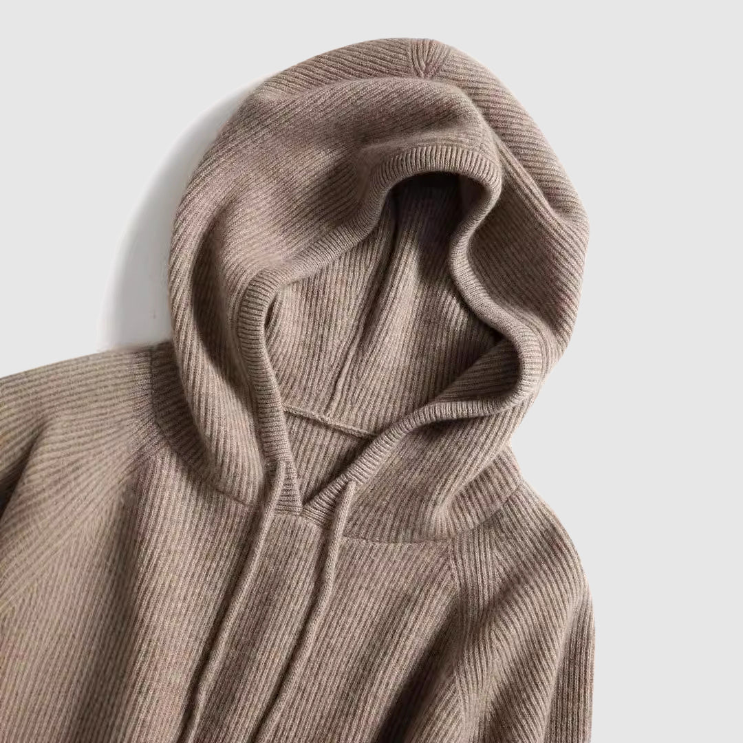 Elena | Cozy Knitted Hooded Sweater - ginlerie 4