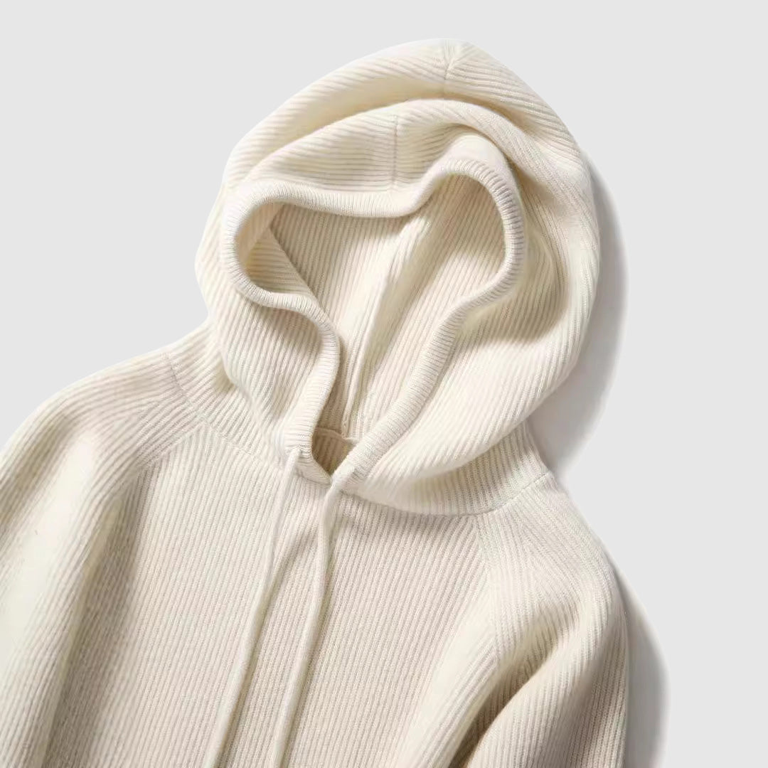 Elena | Cozy Knitted Hooded Sweater - ginlerie 5