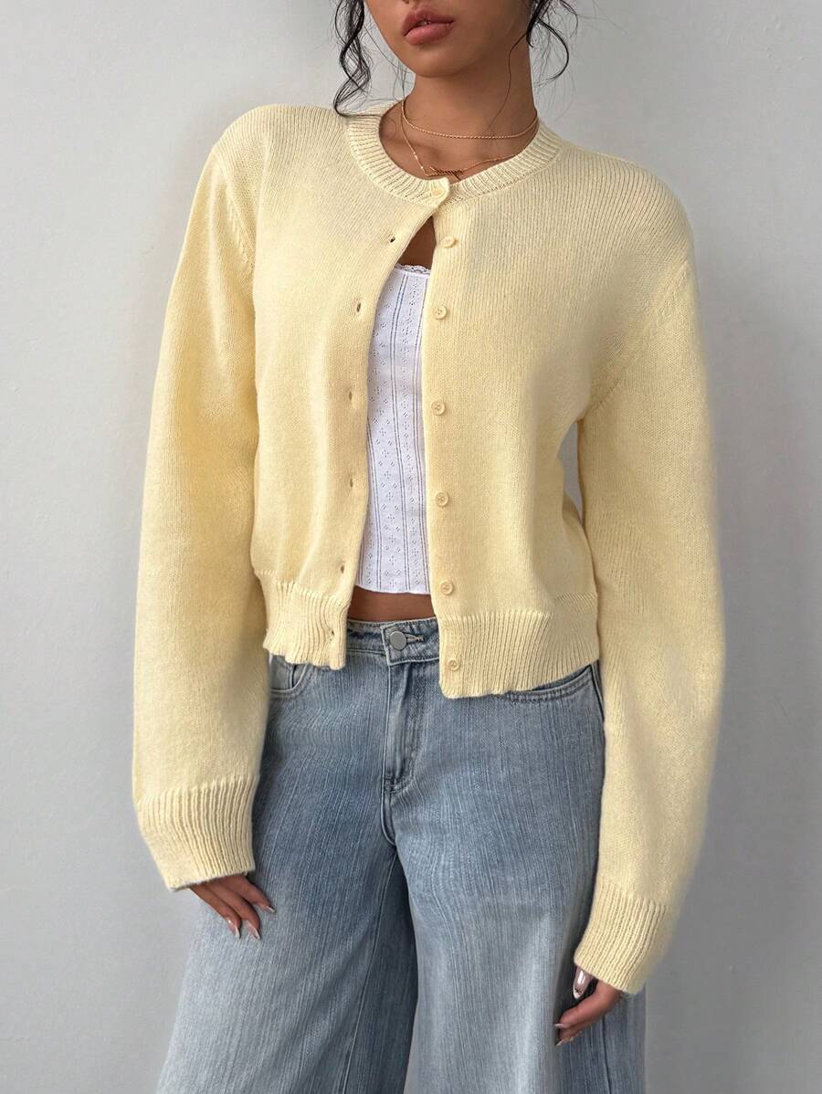 Elena | Cropped Cardigan Sweater - ginlerie 3