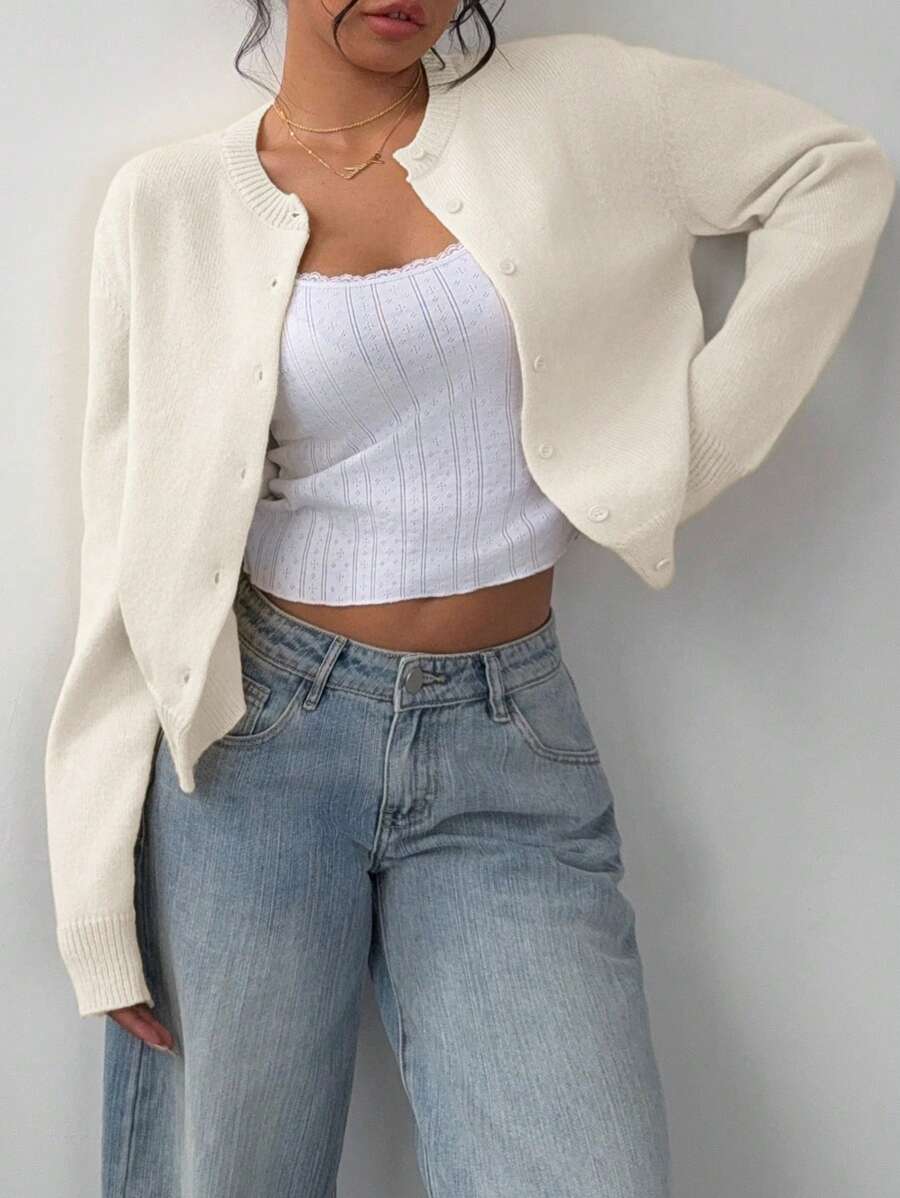 Elena | Cropped Cardigan Sweater - ginlerie 7