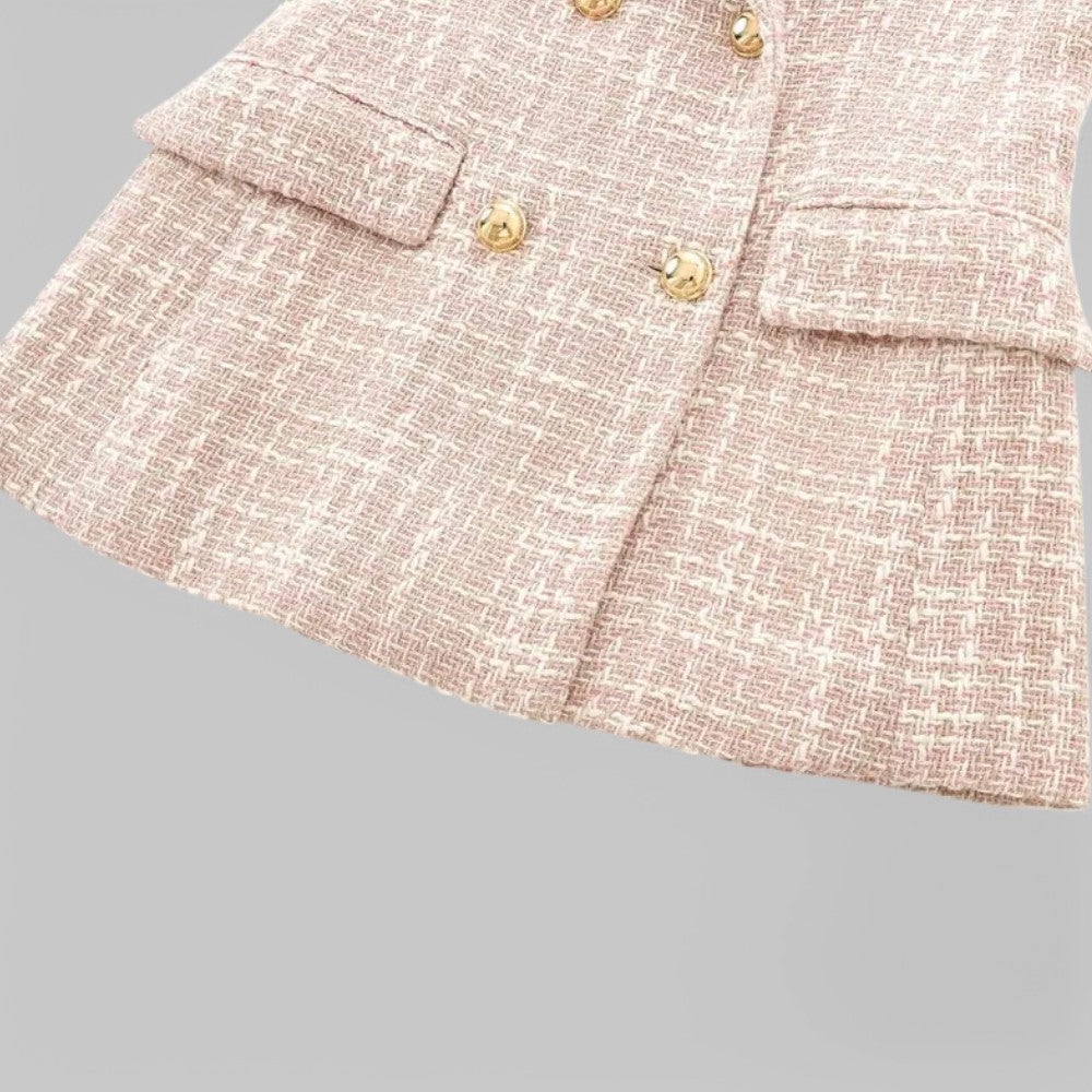 Elena | Double-Breasted Tweed Blazer - ginlerie 3