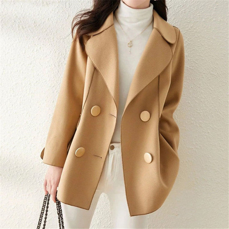 Elena | Double-Breasted Wool Coat - ginlerie 0