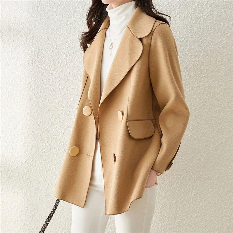 Elena | Double-Breasted Wool Coat - ginlerie 1