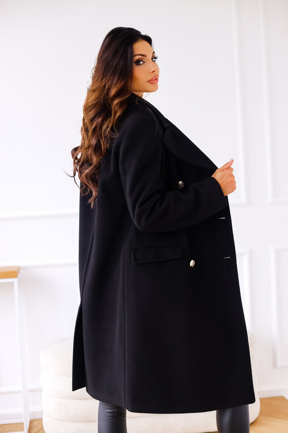 Elena | Double-Breasted Wool Coat - ginlerie 3