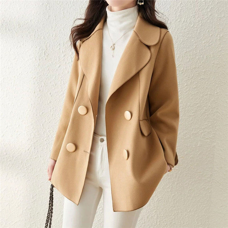 Elena | Double-Breasted Wool Coat - ginlerie 3