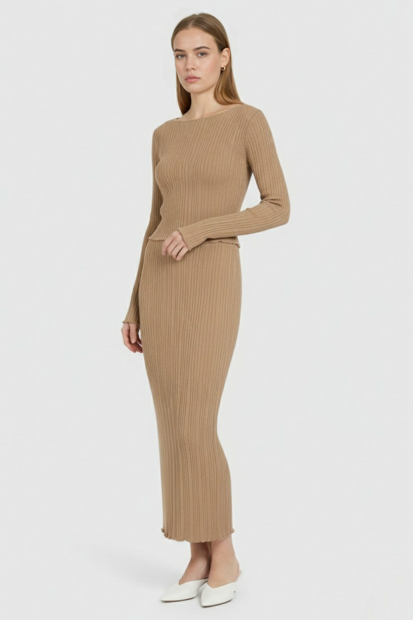Elena | Elegant Knit Skirt Set - ginlerie 2