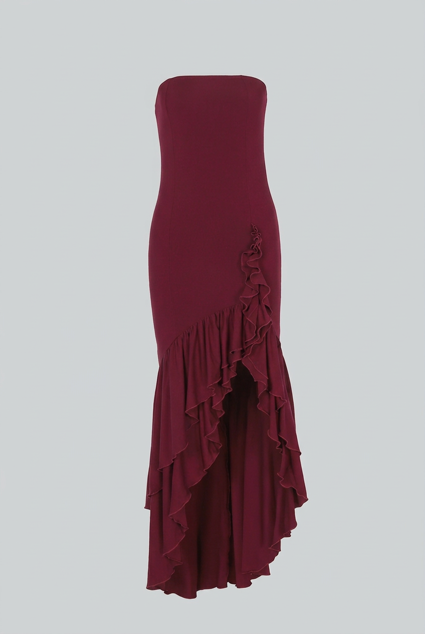 Elena | Elegant Strapless Maxi Dress - ginlerie 0
