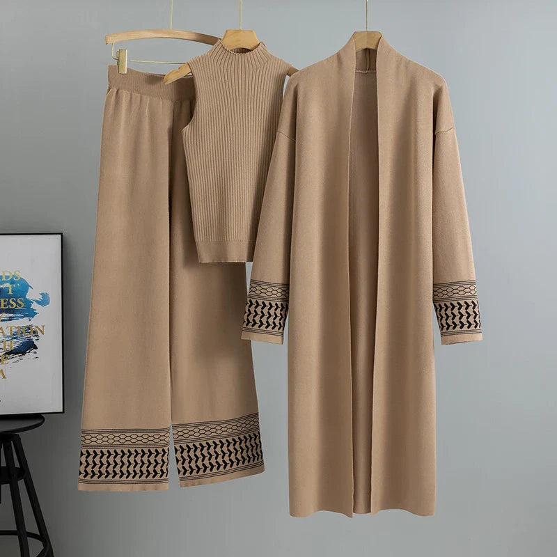 Elena | Embroidered Three-Piece Set - ginlerie 0