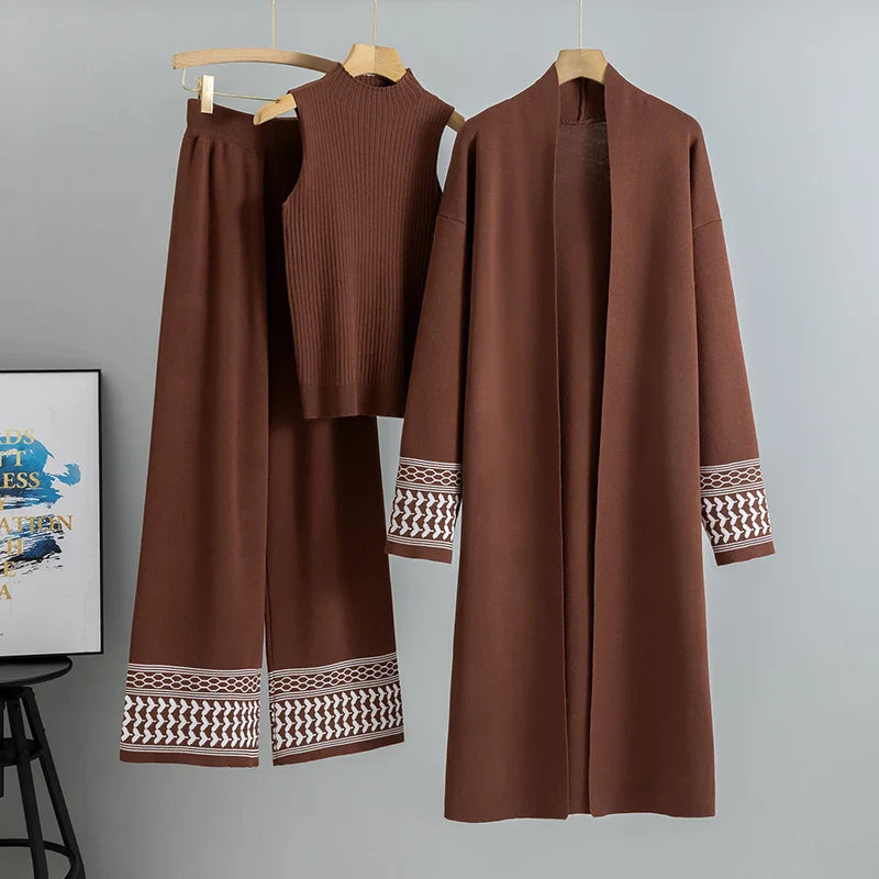 Elena | Embroidered Three-Piece Set - ginlerie 1