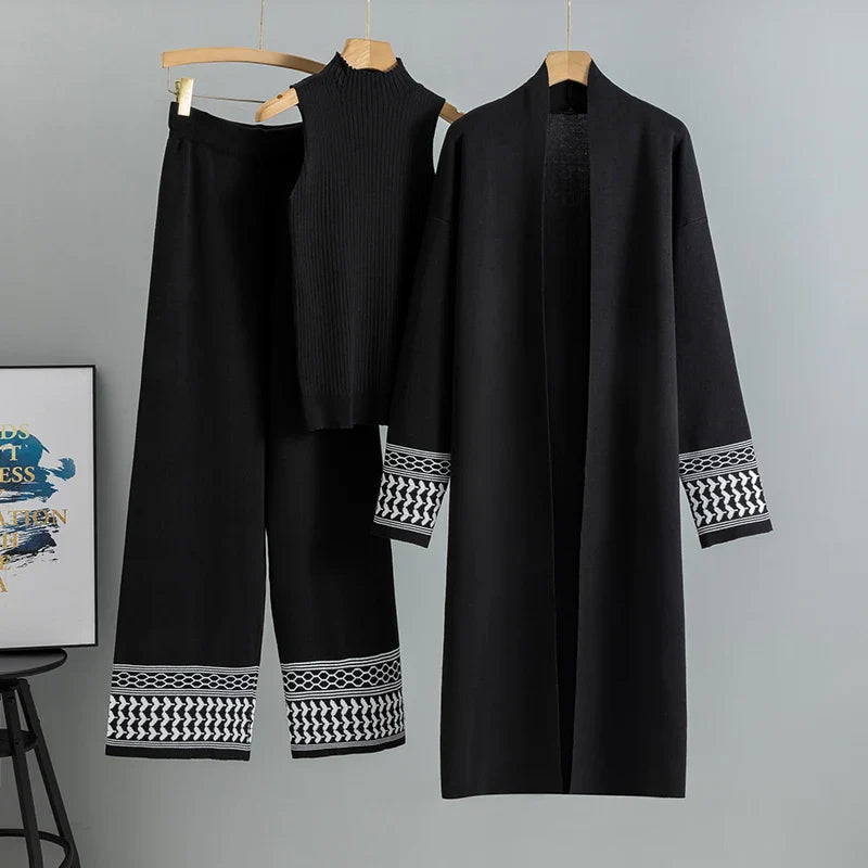Elena | Embroidered Three-Piece Set - ginlerie 3