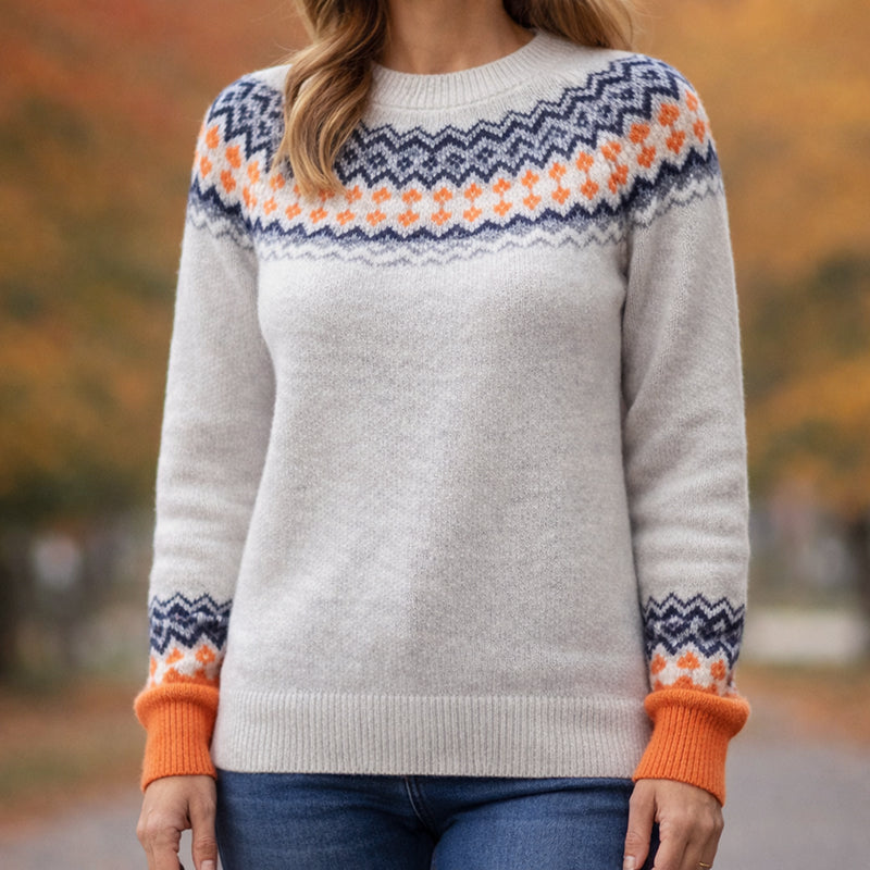 Elena | Fair Isle Knit Sweater - ginlerie 2