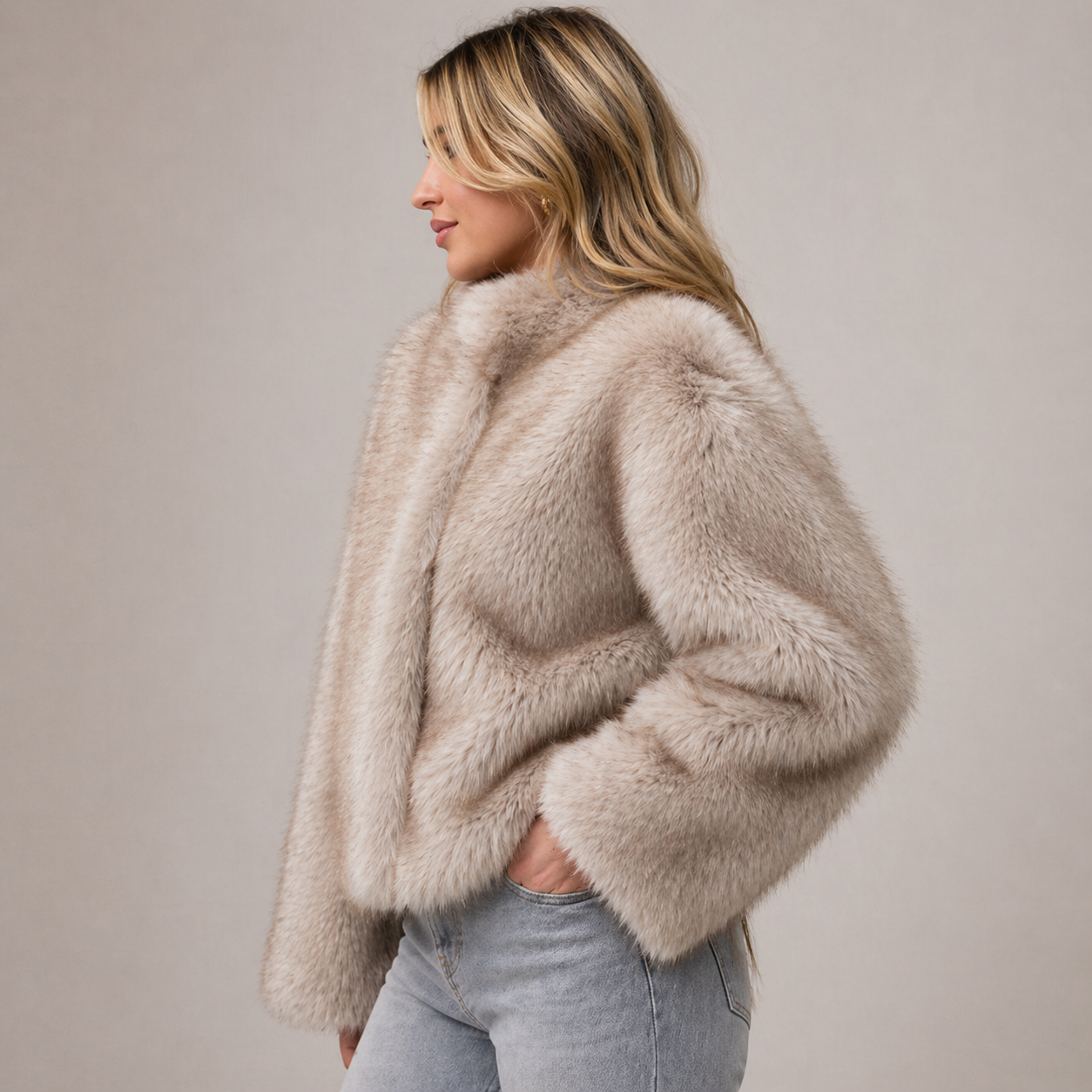 Elena | Faux Fur Coat - ginlerie 0