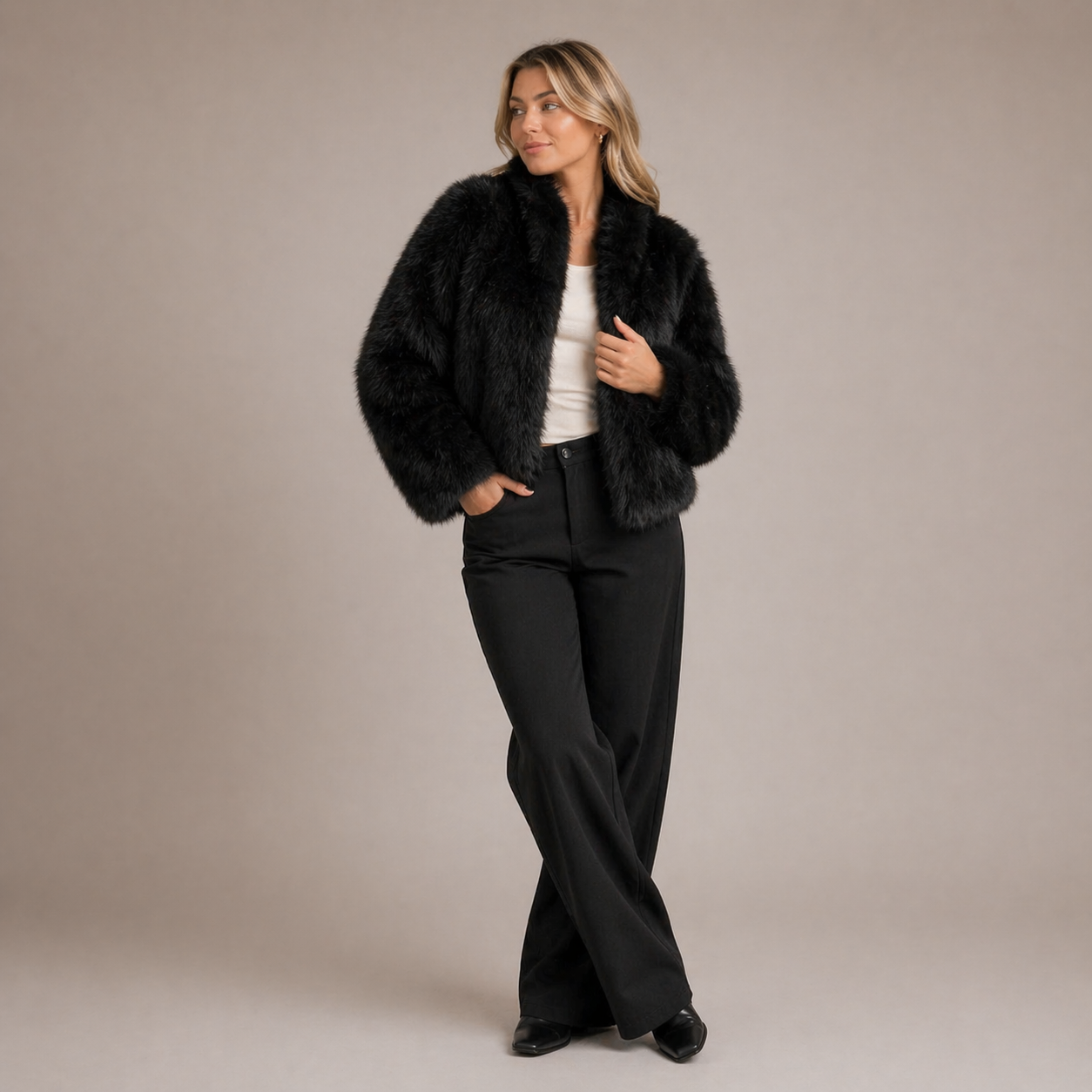 Elena | Faux Fur Coat - ginlerie 2