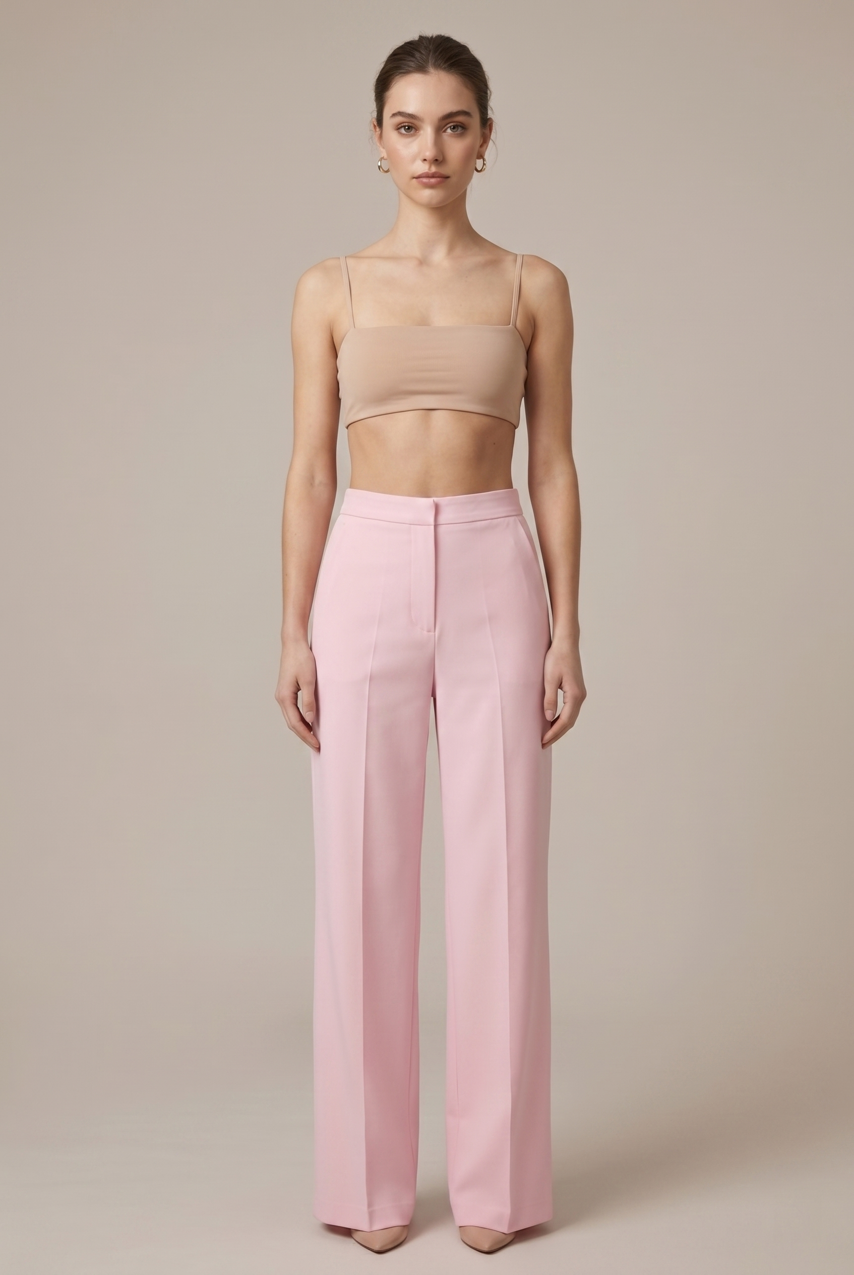 Elena | Feather Cuff Pant Suit Set - ginlerie 1