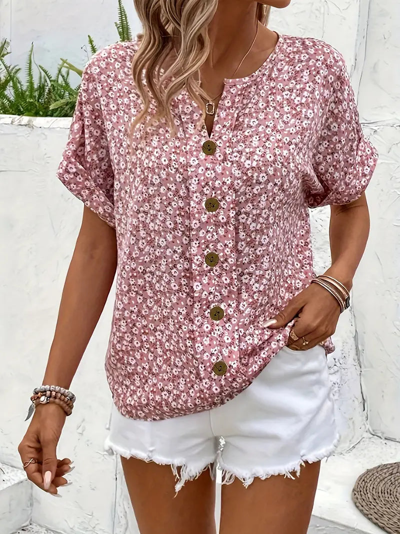 Elena | Floral Print Blouse - ginlerie 2