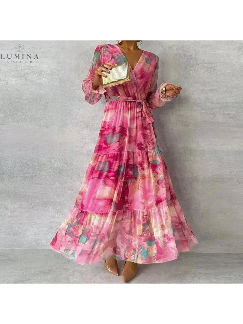 Elena | Floral Print Summer Dress - ginlerie 0