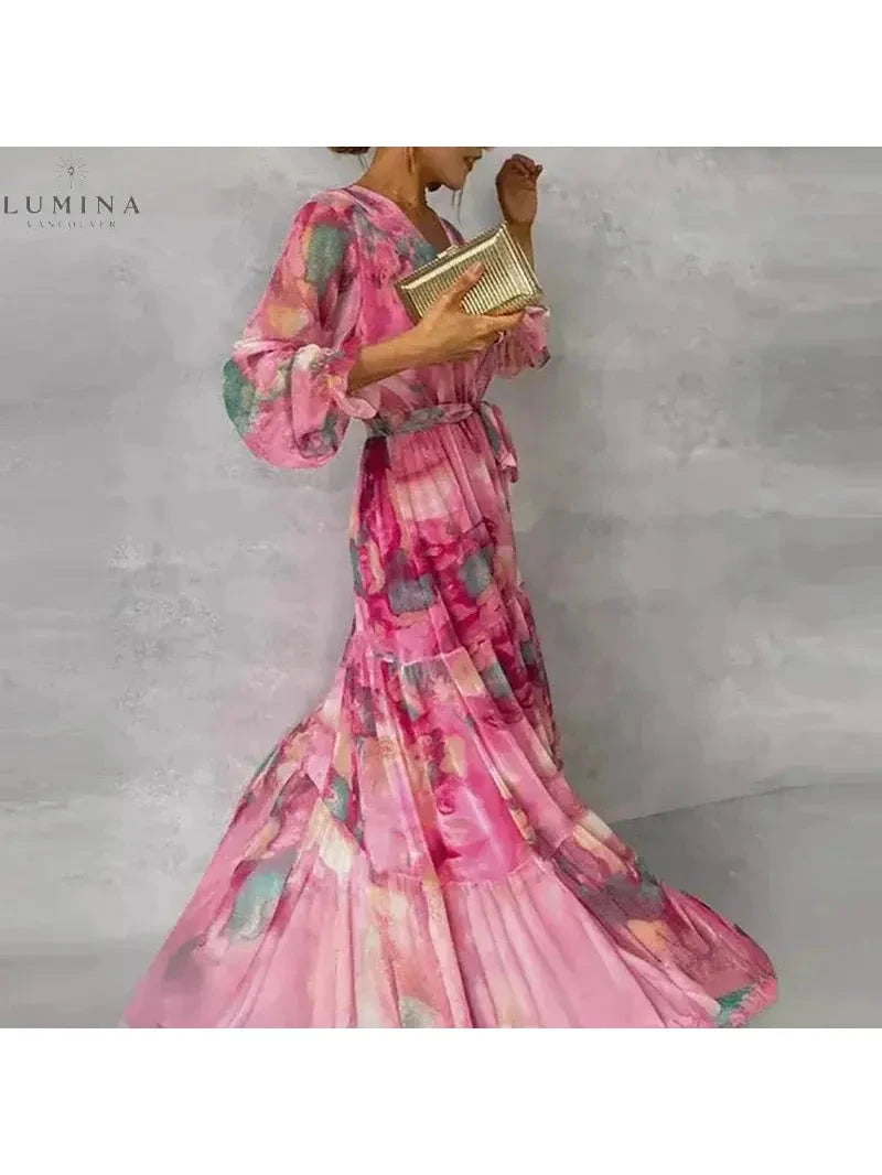 Elena | Floral Print Summer Dress - ginlerie 2