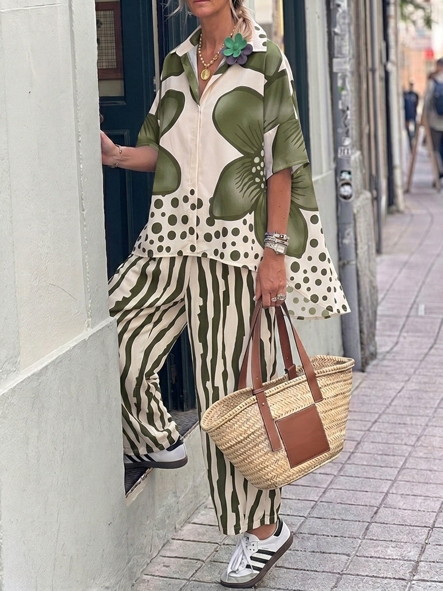 Elena | Floral Print Two Piece Set - ginlerie 2