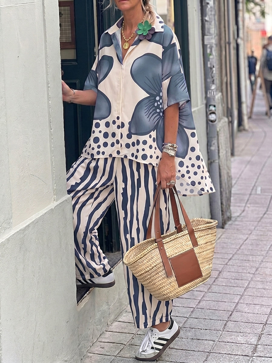 Elena | Floral Print Two Piece Set - ginlerie 3