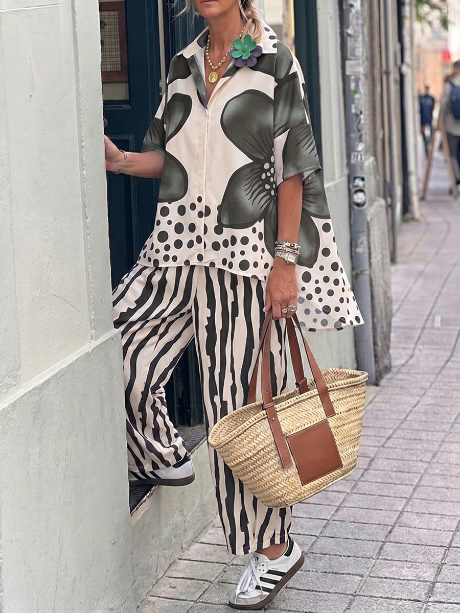Elena | Floral Print Two Piece Set - ginlerie 5