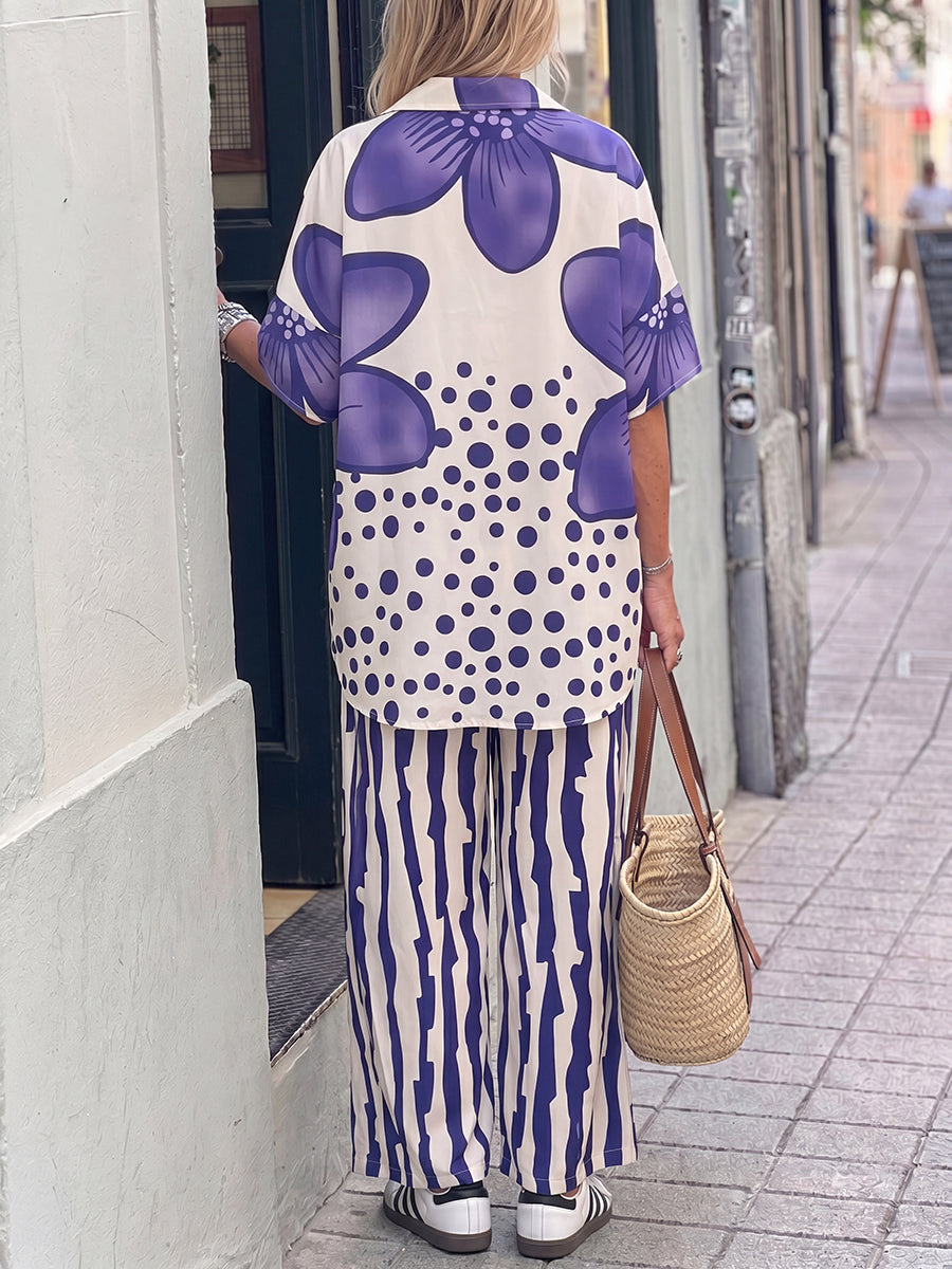Elena | Floral Print Two Piece Set - ginlerie 7
