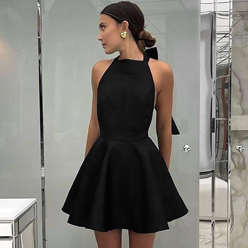 Elena | Halter Neck Cocktail Dress - ginlerie 0