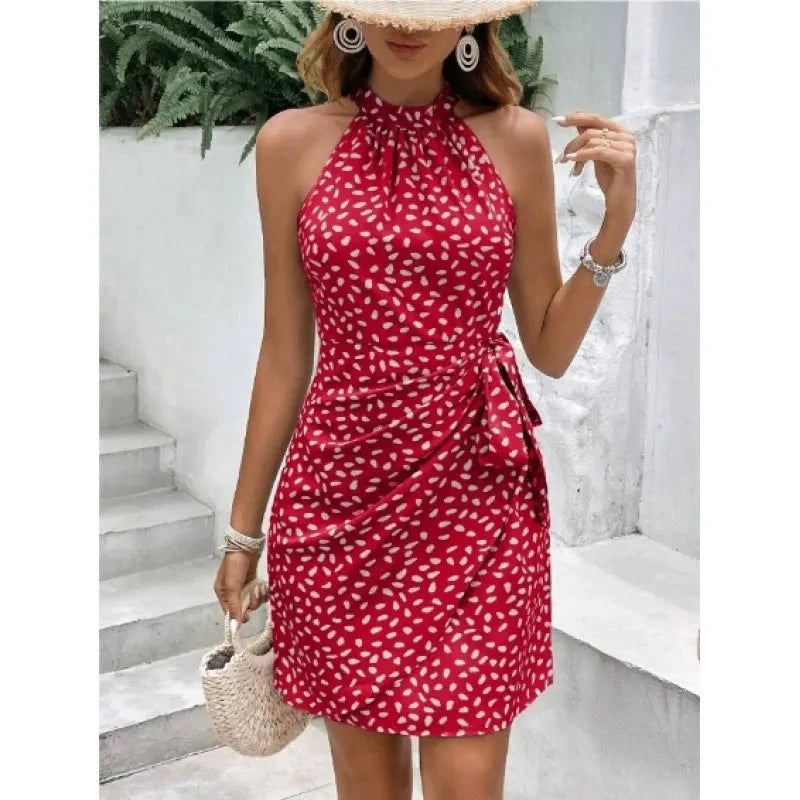 Elena | Halter Neck Mini Dress - ginlerie 0