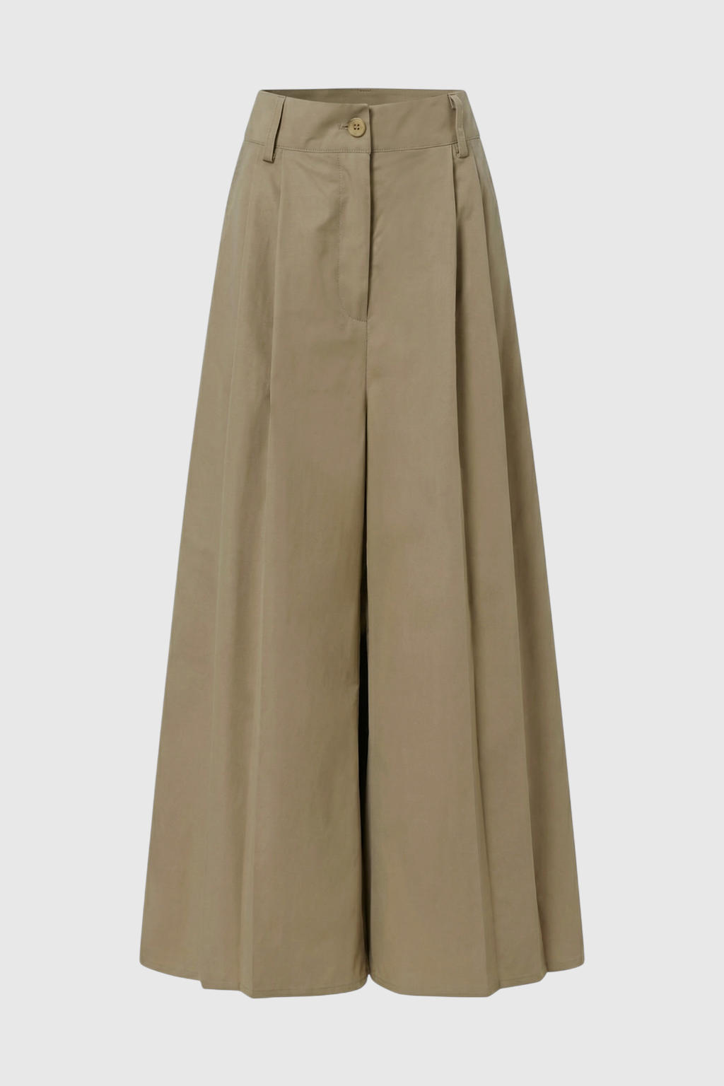 Elena | Khaki Palazzo Pants - ginlerie 0