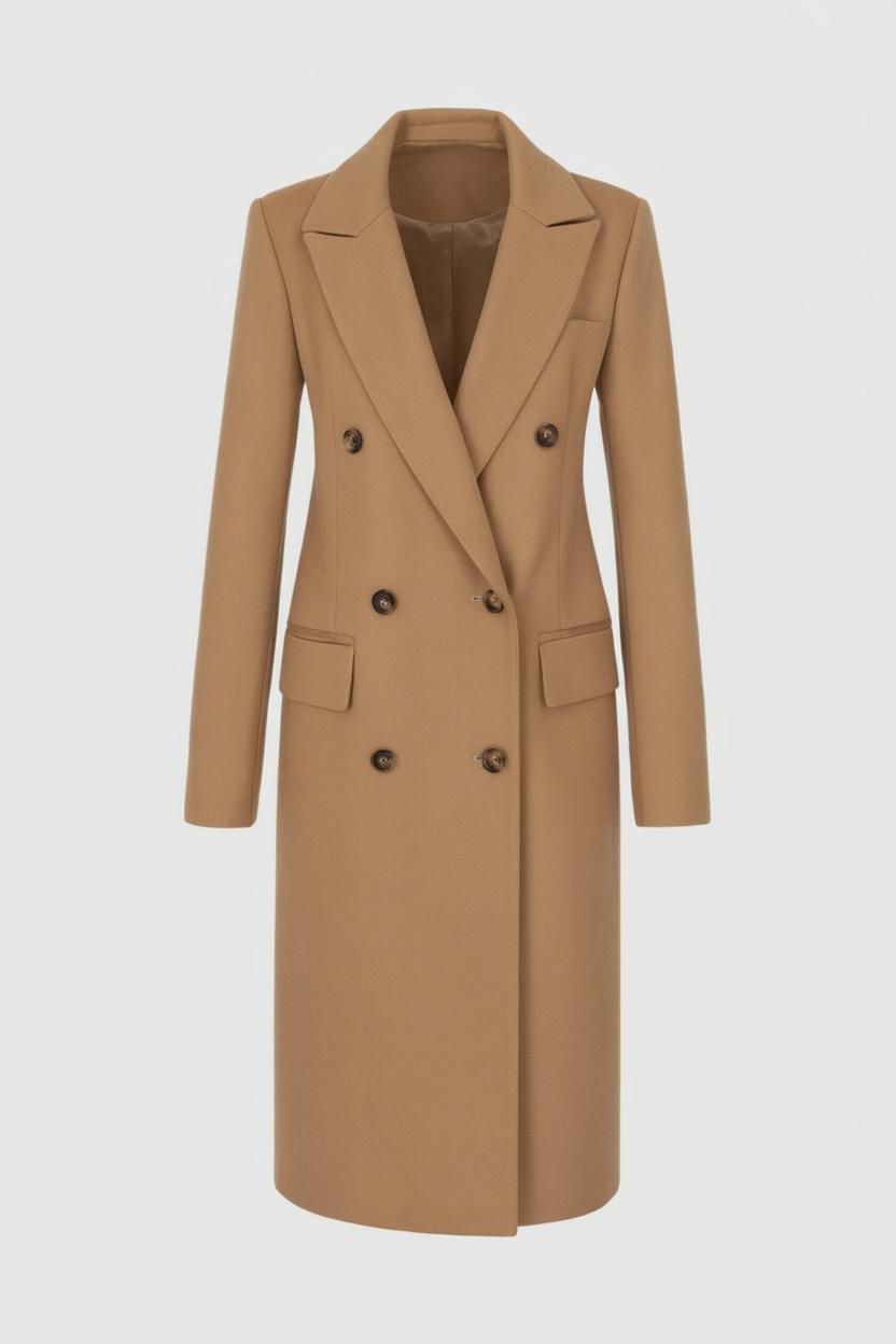 Elena | Khaki Winter Coat - ginlerie 0