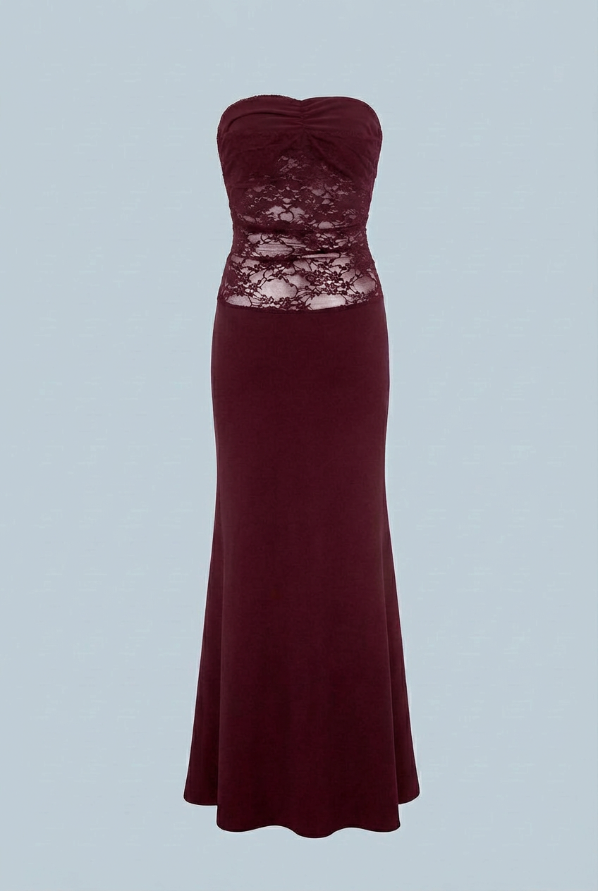 Elena | Lace Mermaid Cocktail Dress - ginlerie 0