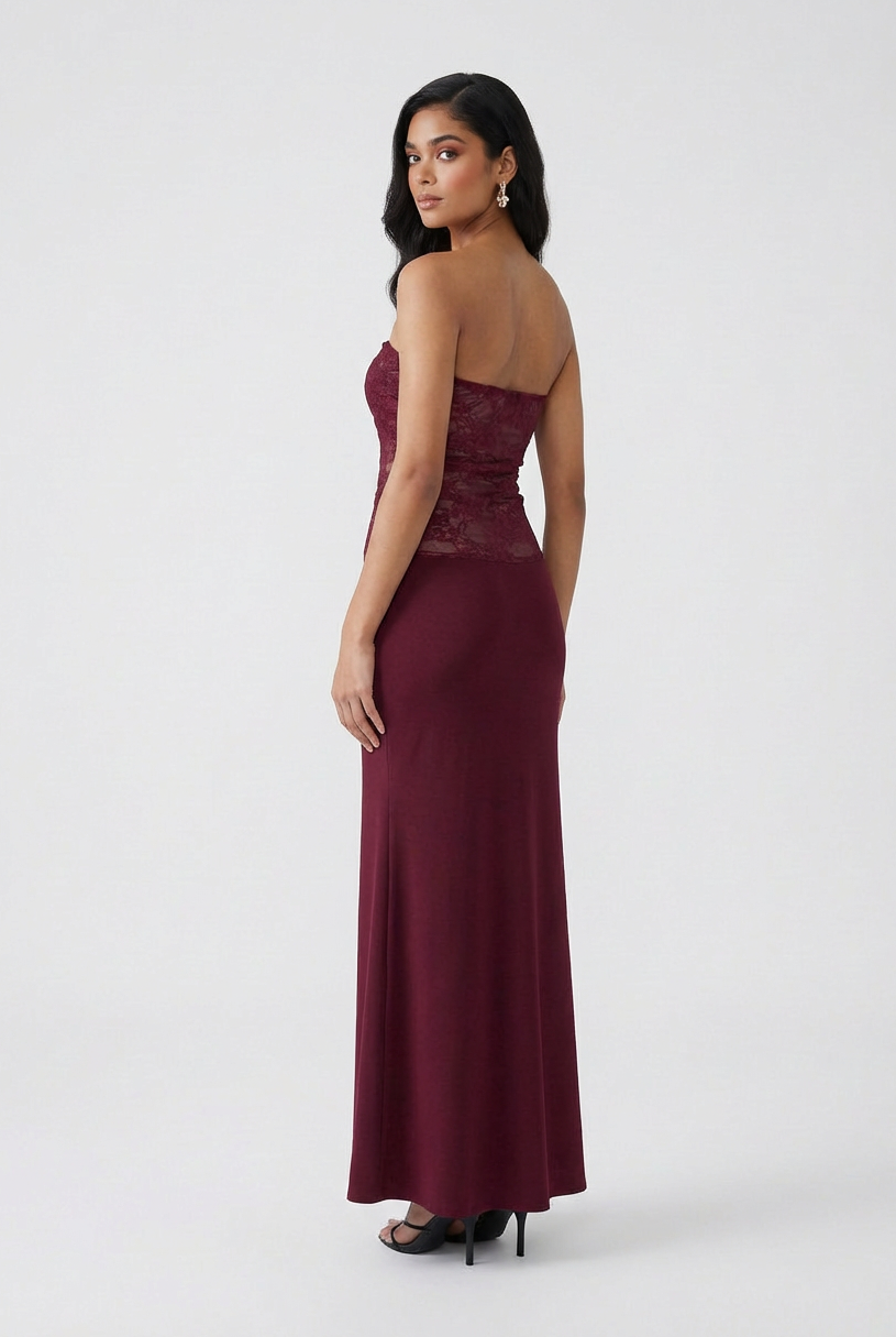 Elena | Lace Mermaid Cocktail Dress - ginlerie 2