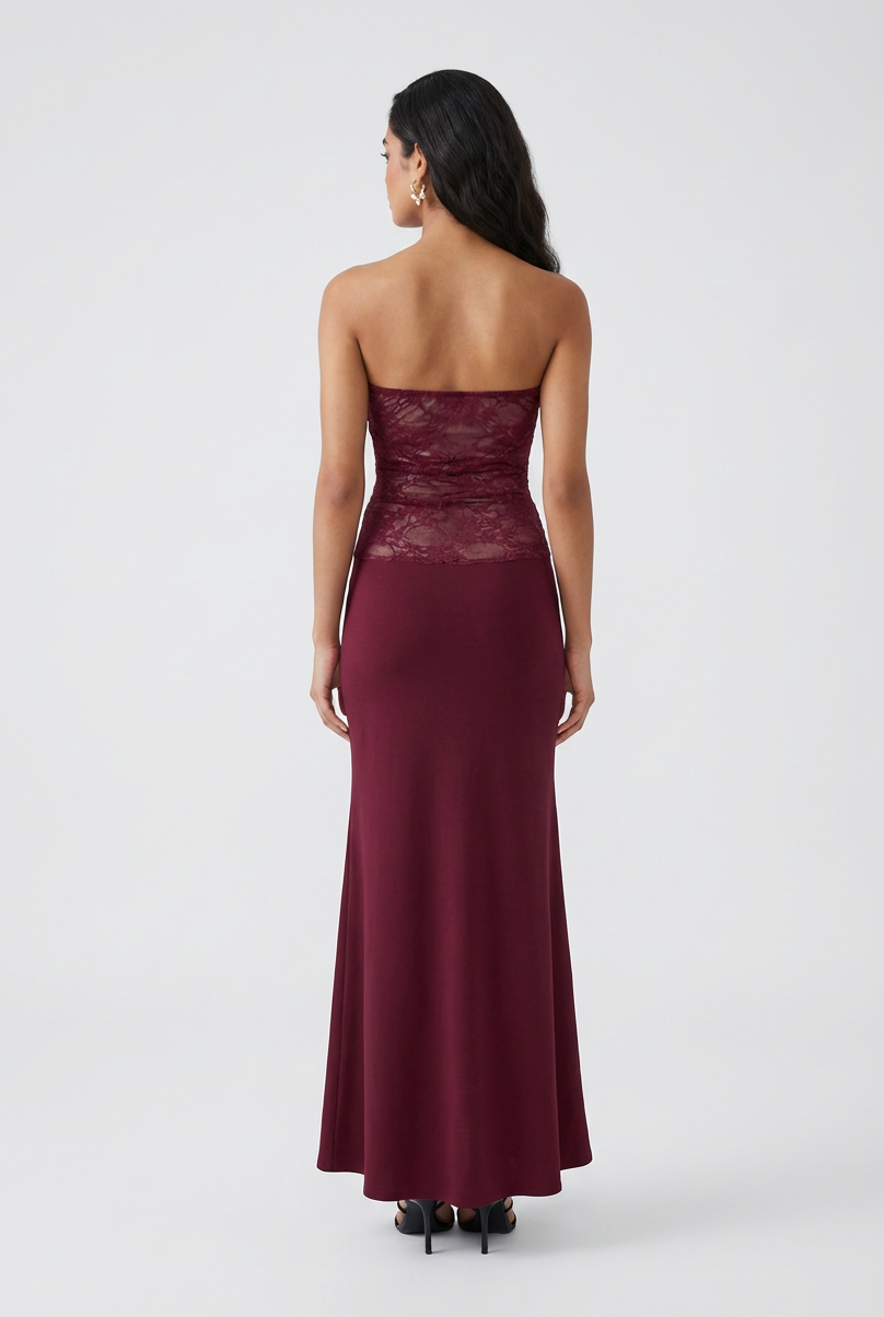 Elena | Lace Mermaid Cocktail Dress - ginlerie 4