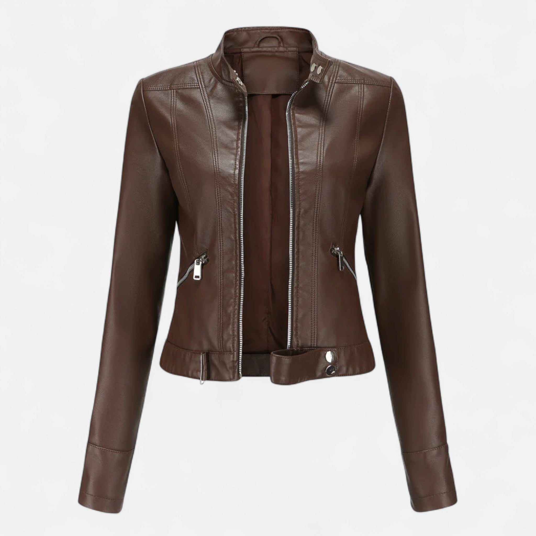 Elena | Leather Jacket Women - ginlerie 0