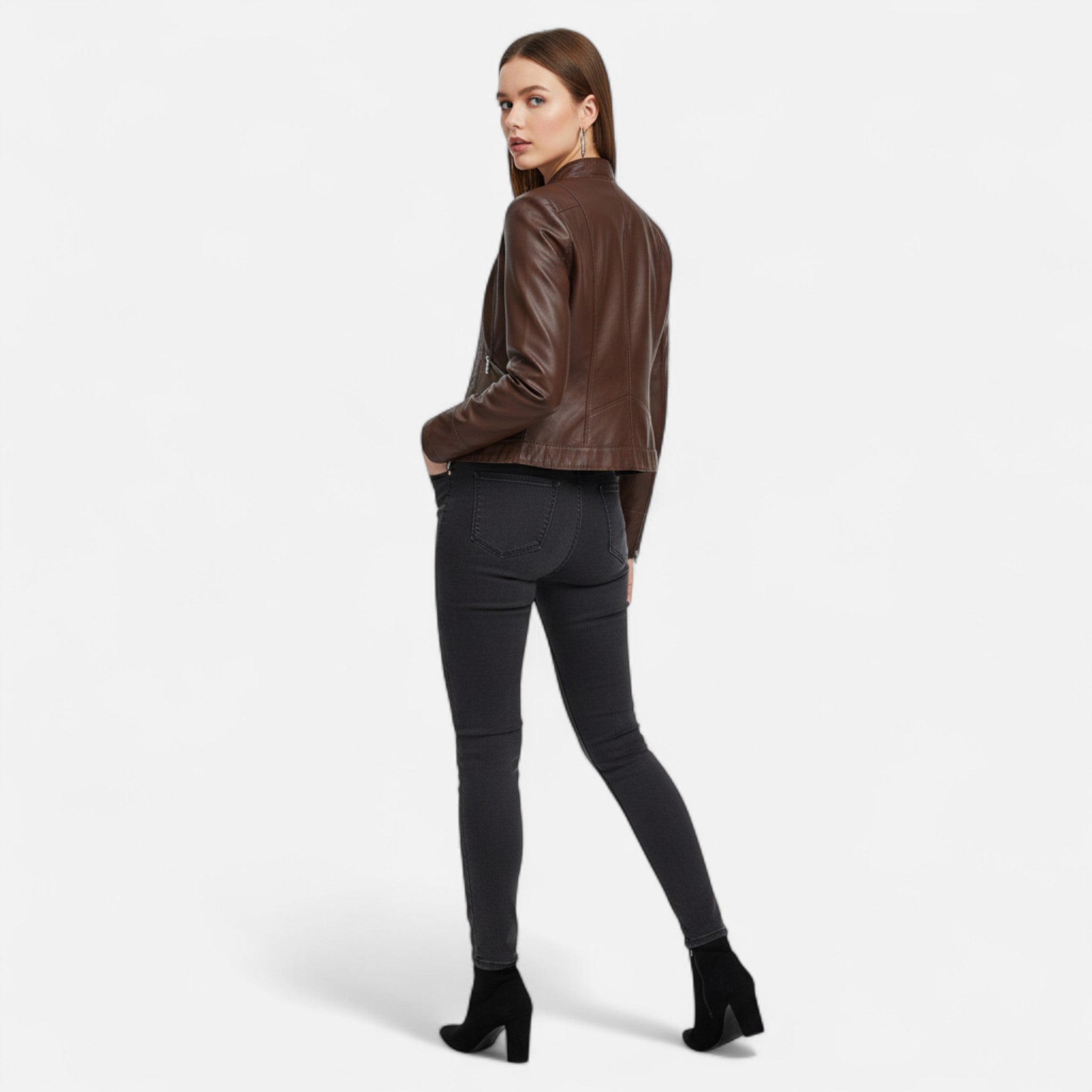 Elena | Leather Jacket Women - ginlerie 5