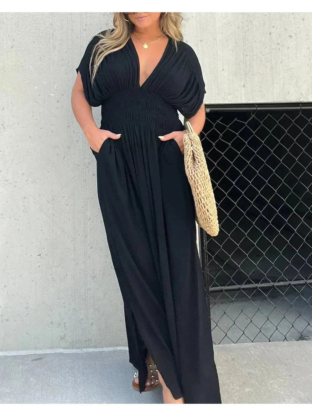 Elena | Long Sleeve Maxi Dress - ginlerie 8