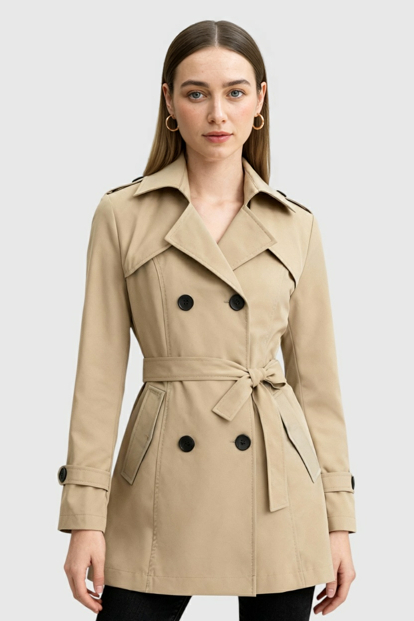 Elena | Mid-Length Trench Coat - ginlerie 1