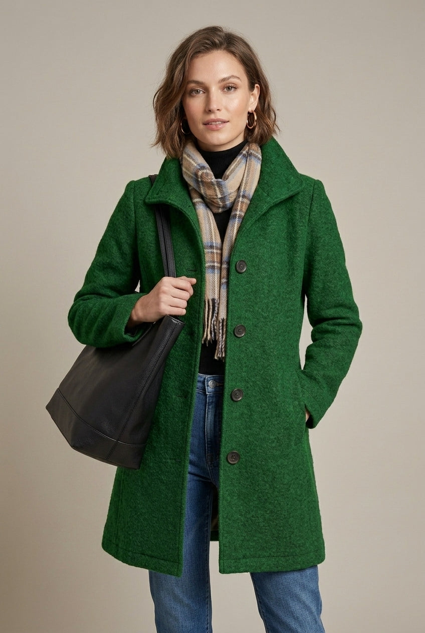Elena | Mid-Length Wool Coat - ginlerie 3