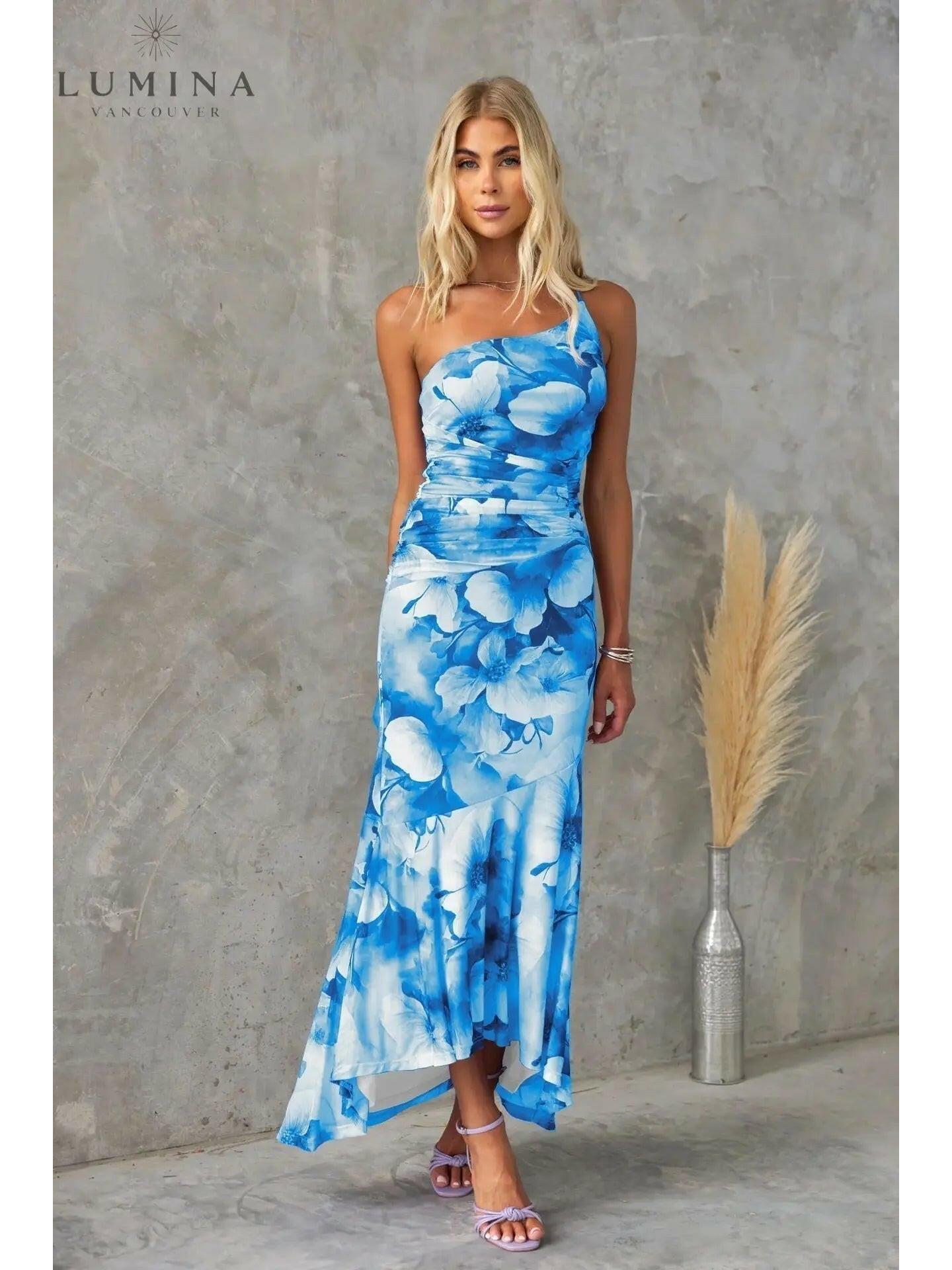 Elena | One-Shoulder Summer Dress - ginlerie 0