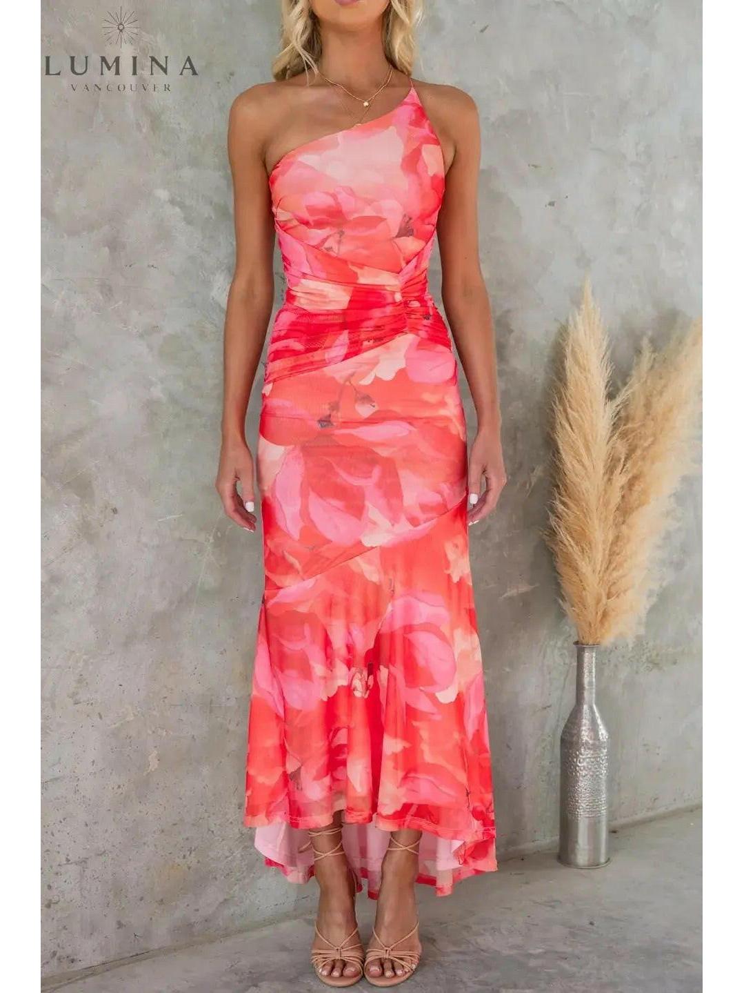 Elena | One-Shoulder Summer Dress - ginlerie 1