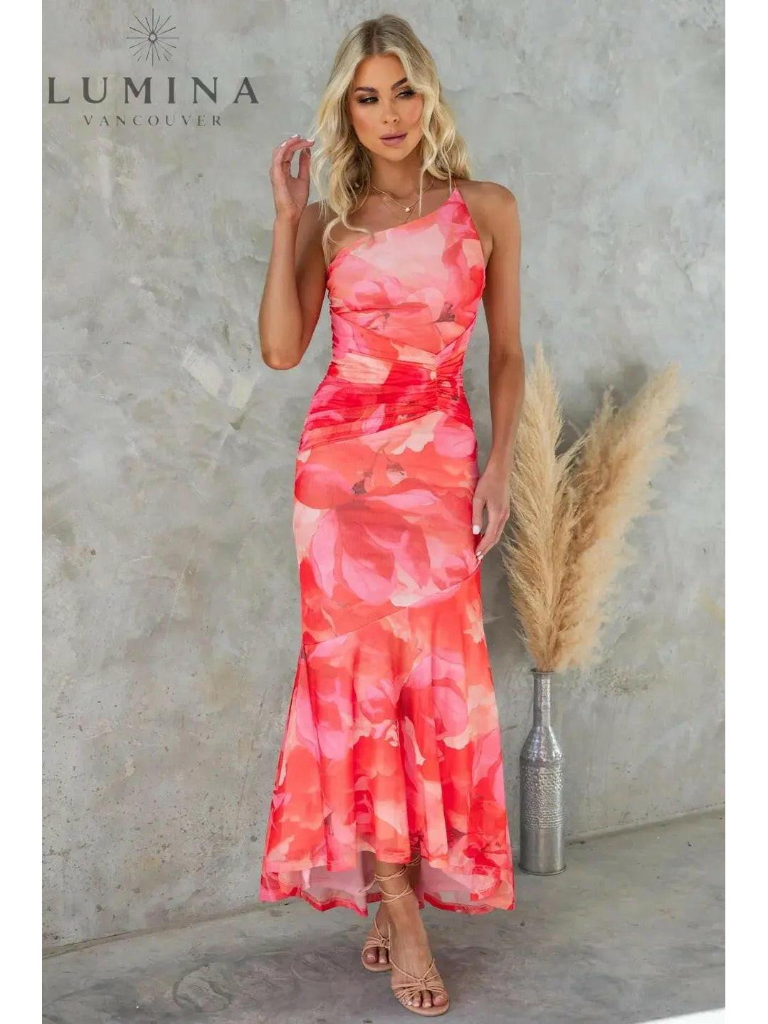 Elena | One-Shoulder Summer Dress - ginlerie 2