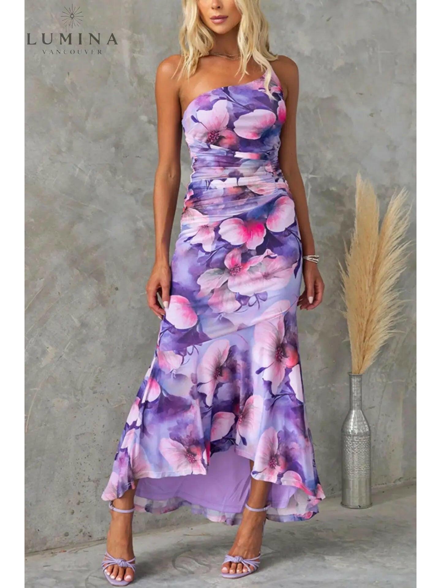 Elena | One-Shoulder Summer Dress - ginlerie 4