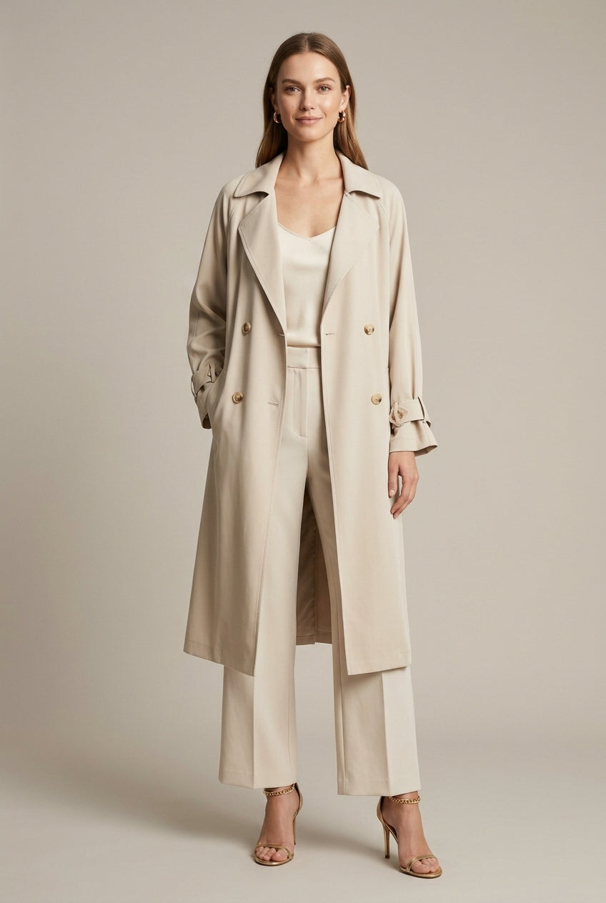 Elena | Oversized Black Trench Coat - ginlerie 0