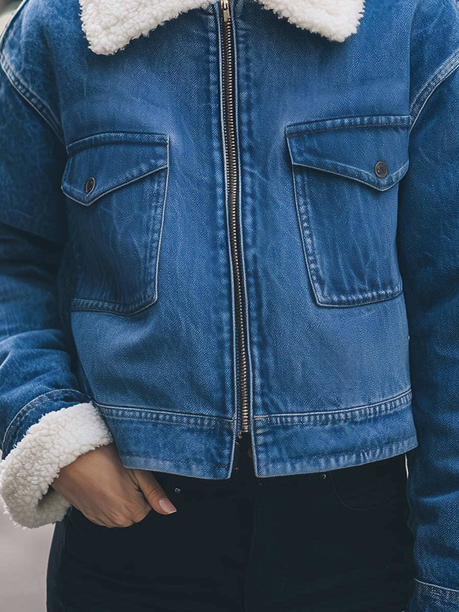 Elena | Oversized Denim Jacket - ginlerie 2
