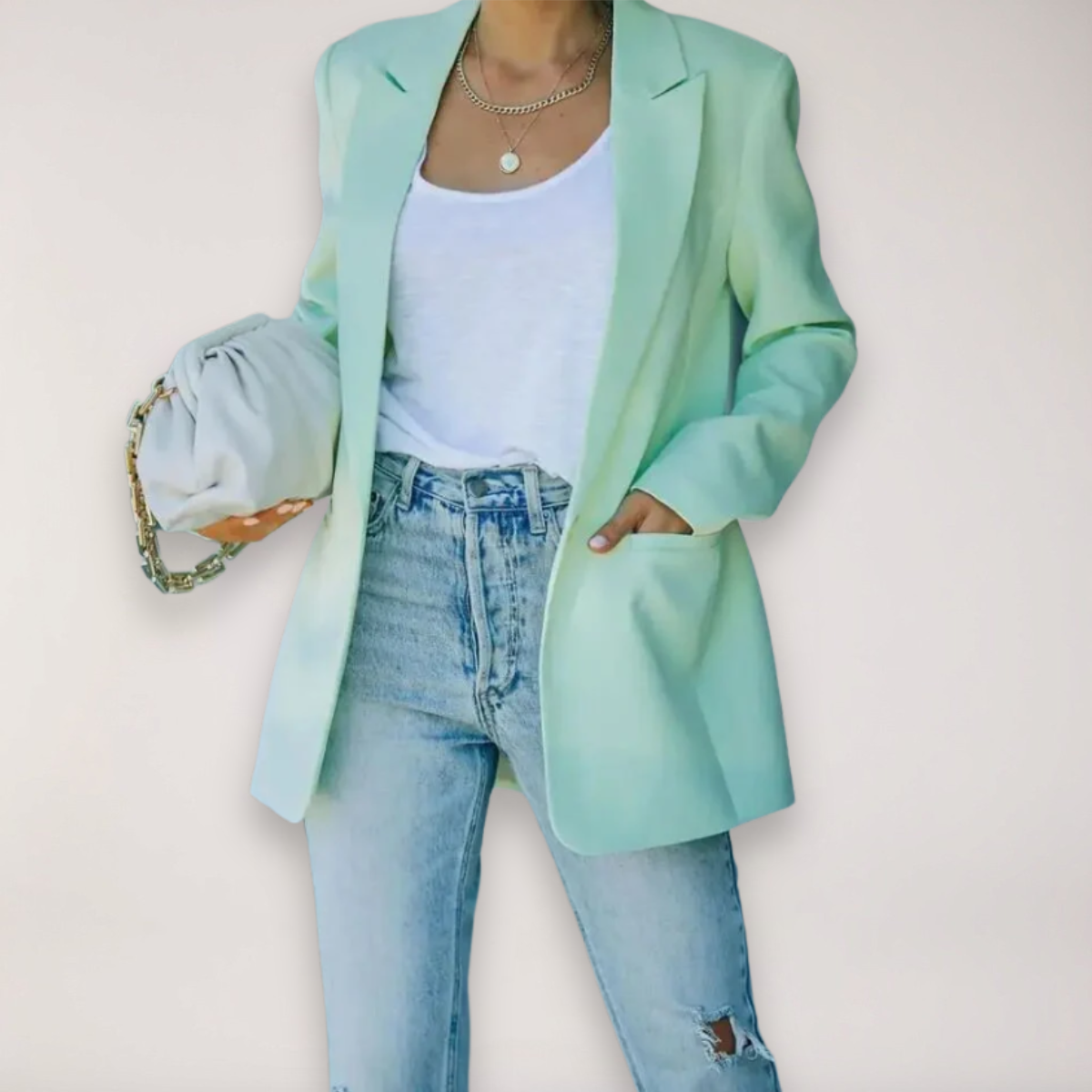 Elena | Oversized Single-Breasted Blazer - ginlerie 2