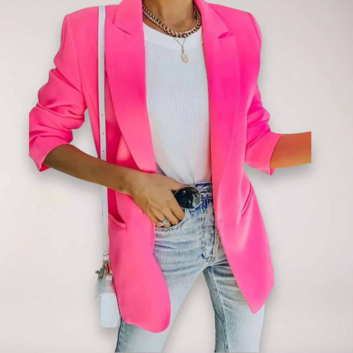 Elena | Oversized Single-Breasted Blazer - ginlerie 3