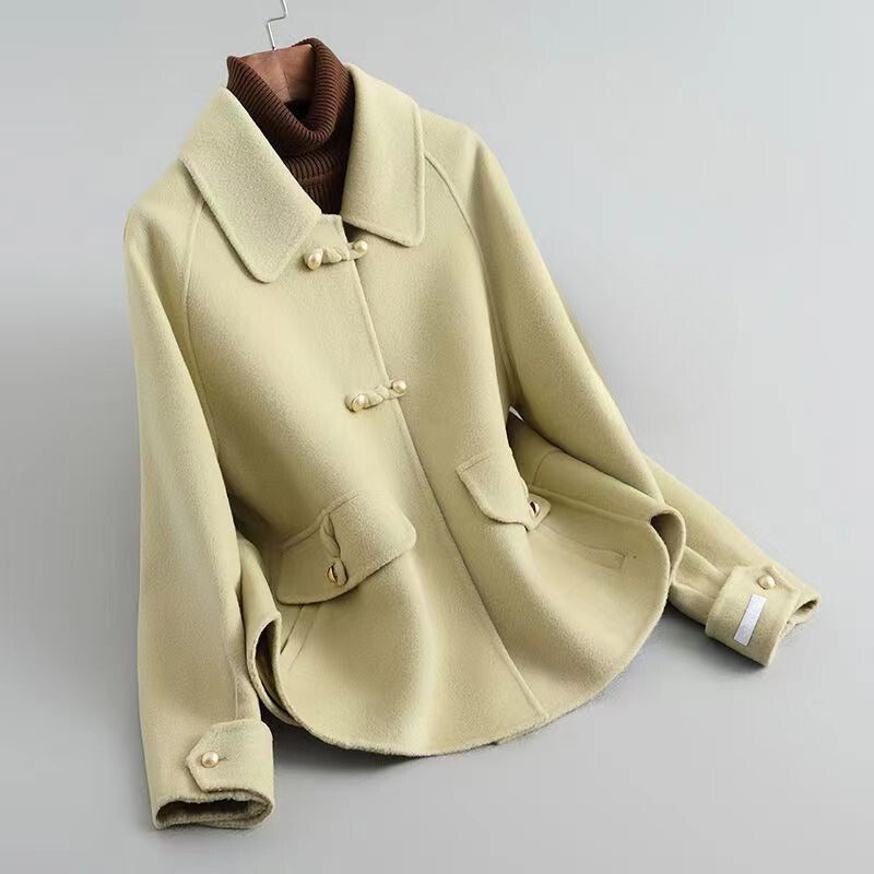 Elena | Pearl Button Knit Coat - ginlerie 1