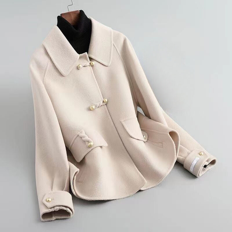 Elena | Pearl Button Knit Coat - ginlerie 3