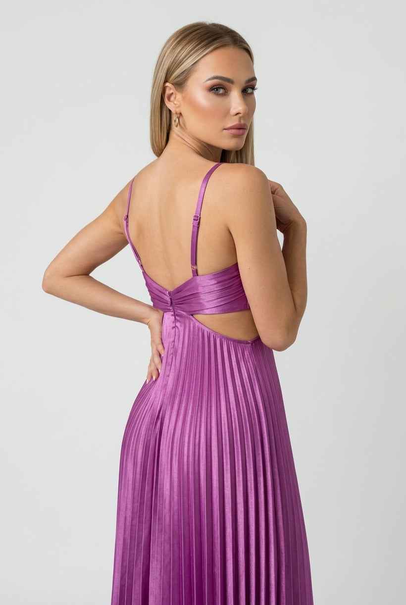 Elena | Pleated Dress - ginlerie 1